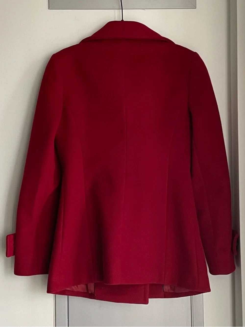 ARITZIA BABABTON Howell Red Pea Coat - Virgin Wool & Cashmere Blend - Picture 6 of 12